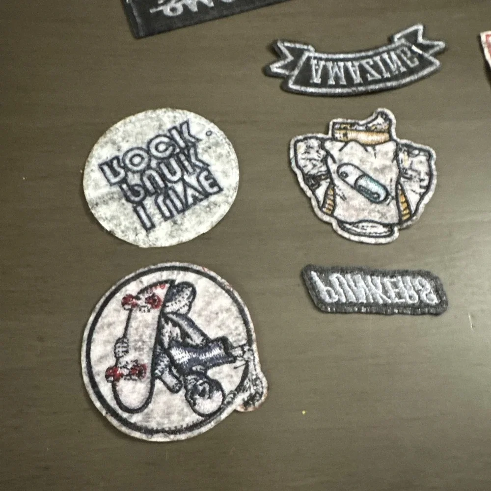 Lot of 10 Assorted  Rock n Roll Punk  / Sew-On Patches Used